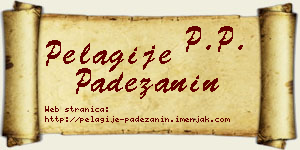 Pelagije Padežanin vizit kartica